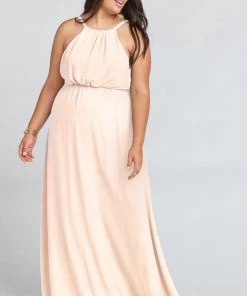 Show Me Your Mumu Amanda Maxi Dress ~ Dusty Blush Crisp