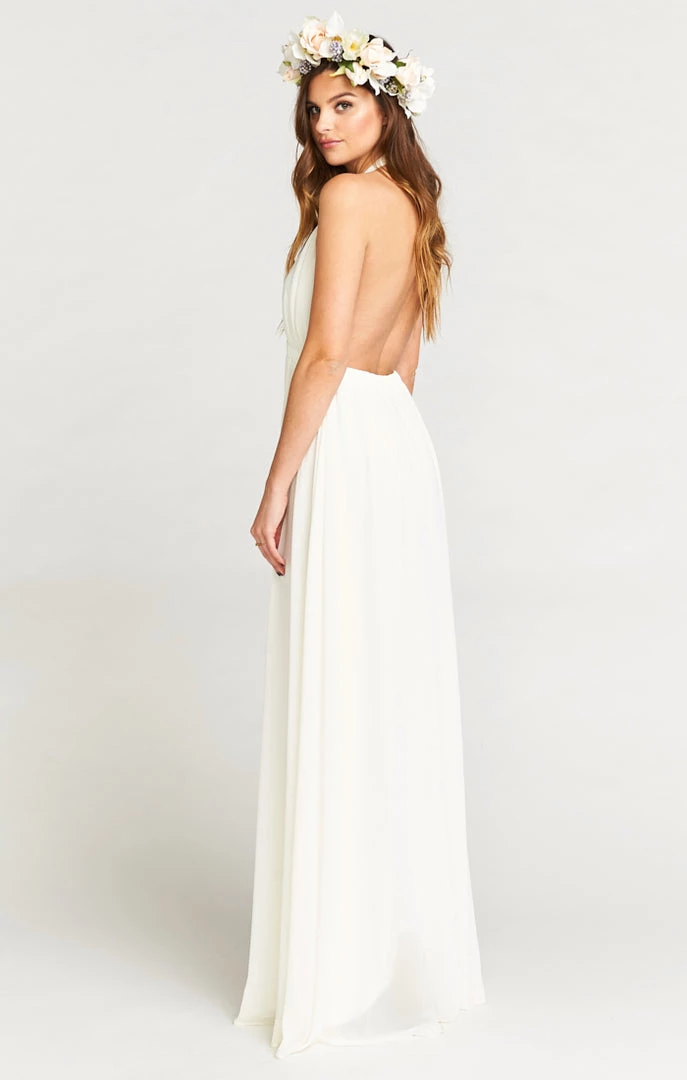 Show Me Your Mumu Luna Halter Dress ~ Wedding Cake Chiffon 4 Show Me Your Mumu Luna Halter Dress ~ Wedding Cake Chiffon