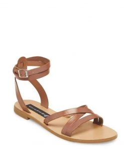 Show Me Your Mumu Steve Madden Matas Wrap Up Sandals ~ Cognac Accessories