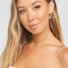 Show Me Your Mumu Tulla Shell Mini Hoop Earrings ~ Gold/Pearl