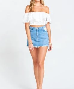 Show Me Your Mumu Denim Atlanta A Line Skirt ~ Brook 29 Show Me Your Mumu Denim Atlanta A Line Skirt ~ Brook