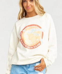 Show Me Your Mumu Salty Sweatshirt ~ Cold Cans & Sun Tans Graphic