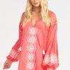 Show Me Your Mumu Clothes Claudine Tunic Dress ~ Coral Sunburst
