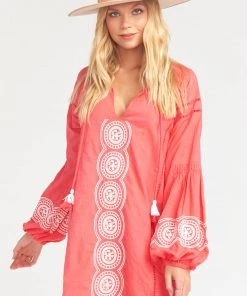 Show Me Your Mumu Clothes Claudine Tunic Dress ~ Coral Sunburst