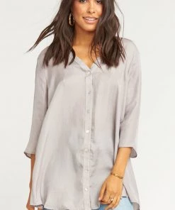 Show Me Your Mumu Downtown Tunic ~ Silver Dollar Satin Clothes