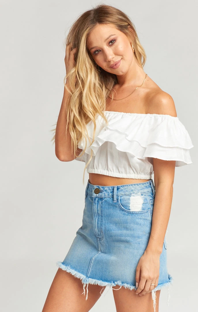 Show Me Your Mumu Denim Atlanta A Line Skirt ~ Brook 6 Show Me Your Mumu Denim Atlanta A Line Skirt ~ Brook