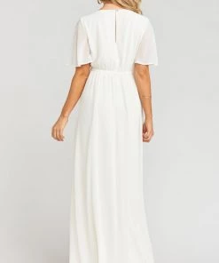 Show Me Your Mumu Emily Empire Maxi Dress ~ Wedding Cake Chiffon