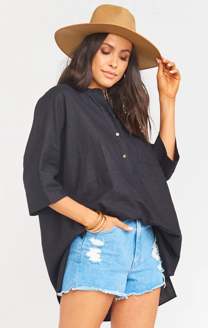 Show Me Your Mumu Horton Tunic ~ Black Linen 5 Show Me Your Mumu Horton Tunic ~ Black Linen