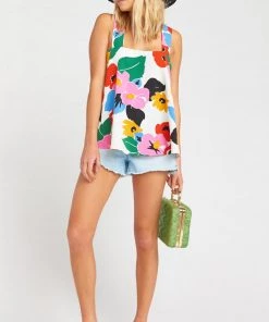 Show Me Your Mumu Clothes Ambres Tank ~ Becky Blooms Crepe