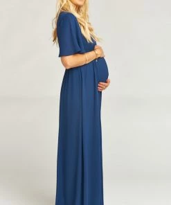 Show Me Your Mumu Emily Empire Maxi Dress ~ Rich Navy Crisp 29 Show Me Your Mumu Emily Empire Maxi Dress ~ Rich Navy Crisp