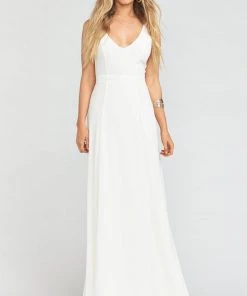 Show Me Your Mumu Bridesmaids Dresses Jenn Maxi Dress ~ Wedding Cake Chiffon