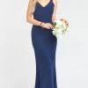 Show Me Your Mumu Morgan Gown ~ Rich Navy Stretch Crepe