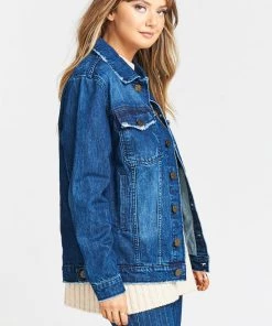 Show Me Your Mumu Drine Denim Jacket ~ Mediterranean