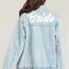 Show Me Your Mumu Dover Denim Jacket ~ Bride Graphic Light Wash New Mu