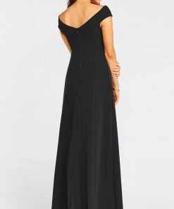 Show Me Your Mumu Wedding Guest Dresses Zurich Knot Gown ~ Black Stretch Crepe 8 Show Me Your Mumu Wedding Guest Dresses Zurich Knot Gown ~ Black Stretch Crepe
