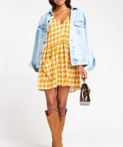 Show Me Your Mumu Odessa Dress ~ Check Me Gold