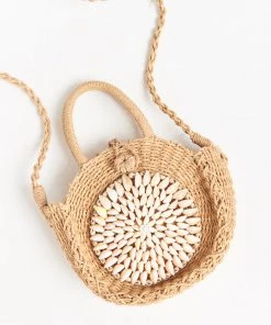 Show Me Your Mumu Cassie Shell Crossbody Bag ~ Natural