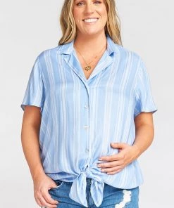Show Me Your Mumu Lanai Top ~ Sidewalk Stripe Periwinkle 16 Show Me Your Mumu Lanai Top ~ Sidewalk Stripe Periwinkle