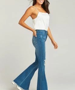 Show Me Your Mumu Berkeley Zip Up Bells ~ Dark Sea Denim