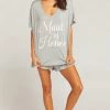 Show Me Your Mumu Benji Tunic Sleep Set ~ Maid Of Honor Grey