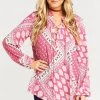 Show Me Your Mumu Thatcher Tie Top ~ Red Wine Paisley Cloud