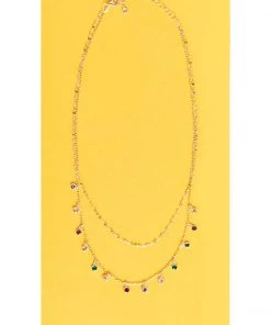 Show Me Your Mumu 14K Gold Plated Necklace ~ Rainbow/Gold Accessories