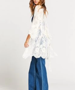 Show Me Your Mumu Lilah Lace Robe ~ White Clothes