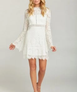 Show Me Your Mumu Naomi Mini Dress ~ Buckingham Lace White Clothes