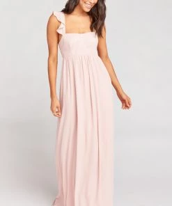 Show Me Your Mumu Maternity June Maxi Dress ~ Dusty Blush Crisp