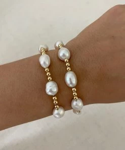 Show Me Your Mumu New Mu ALV Jewels Cocoa Bracelet ~ Ivory & Gold