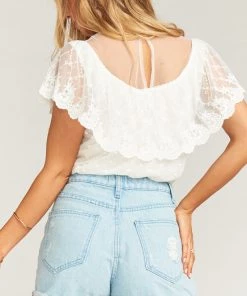 Show Me Your Mumu Clothes Louisa Top ~ Pretty White Lace