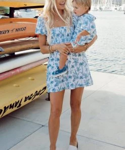 Show Me Your Mumu Bixby Mini Dress ~ Blue Lagoon Palm New Mu