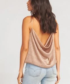 Show Me Your Mumu Clothes Kenzie Tank ~ Liquid Mesh Rose Gold
