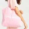 Show Me Your Mumu Accessories Bridesmaid Tote ~ Pink/White 1 Show Me Your Mumu Accessories Bridesmaid Tote ~ Pink/White