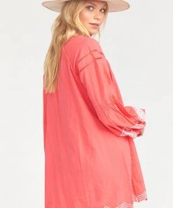 Show Me Your Mumu Clothes Claudine Tunic Dress ~ Coral Sunburst