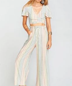 Show Me Your Mumu Clothes Wilson Tie Top ~ Nevada Stripe Flux