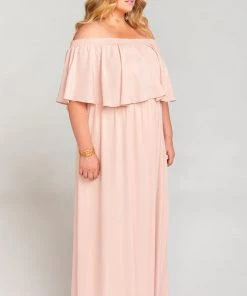 Show Me Your Mumu Maternity Hacienda Maxi Dress ~ Dusty Blush Crisp
