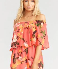 Show Me Your Mumu Rosarita Romper ~ Mai Tai