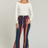 Show Me Your Mumu Berkeley Zip Up Bells ~ Mutown Stripe Denim