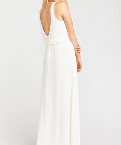 Show Me Your Mumu Kendall Maxi Dress With No Slit ~ Wedding Cake Chiffon
