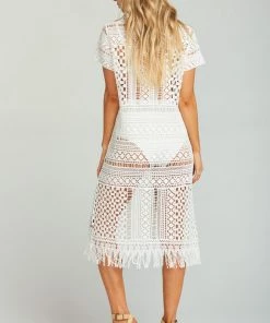 Show Me Your Mumu Clea Cover Up ~ White Crochet Clothes