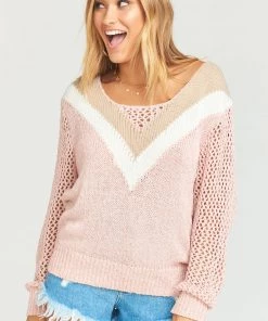 Show Me Your Mumu Sweaters Daveny Sweater ~ Mauve Chevron