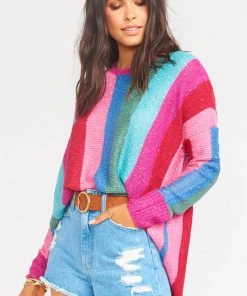 Show Me Your Mumu Bonfire Sweater ~ Madly Stripe Knit Sweaters