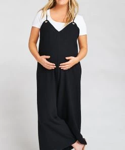 Show Me Your Mumu Jansen Jumpsuit ~ Black Linen
