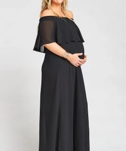 Show Me Your Mumu Hacienda Maxi Dress ~ Black Chiffon