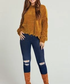 Show Me Your Mumu Sweaters Fawn Sweater ~ Ochre Chenille Knit