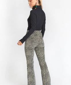 Show Me Your Mumu Trilby Pant ~ Stretch Velveteen Leopard Denim