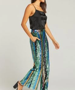 Show Me Your Mumu Leigh Pants ~ Cocktail Stripe Sequins Bottoms