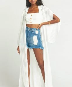 Show Me Your Mumu Clothes Layne Kimono ~ Seashore Stripe