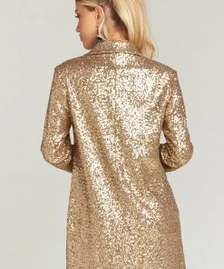 Show Me Your Mumu Clothes Bazel Blazer Dress ~ Gold Sequins